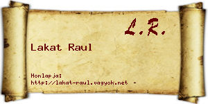 Lakat Raul névjegykártya